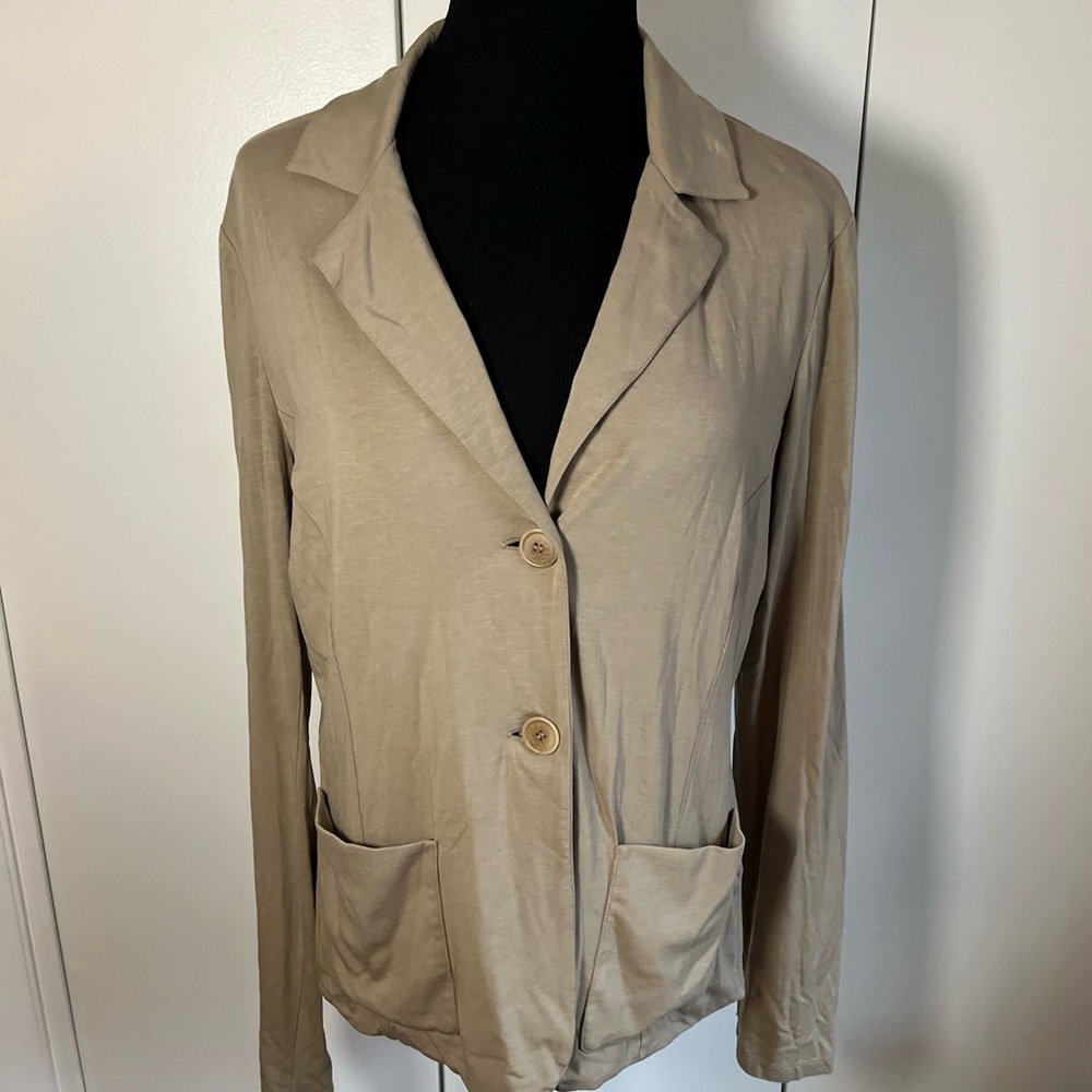 Weekend Max Mara The Real Real Tan Blazer Jacket Size XL Women’s Soft Comfy